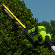 Earthwise LPHT12022 20 Cordless Electric 20 Volt Pole Hedge Trimmer (2Ah Battery and Charger Include)