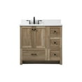 thumbnail image 3 of 36 inch single bathroom vanity in natural oak with backsplash, 3 of 8