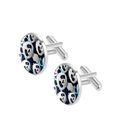 thumbnail image 2 of Panda Elegant Dress Shirt Cufflink Set Made of Stainless Steel Ideal for Formal Occasions, 2 of 6