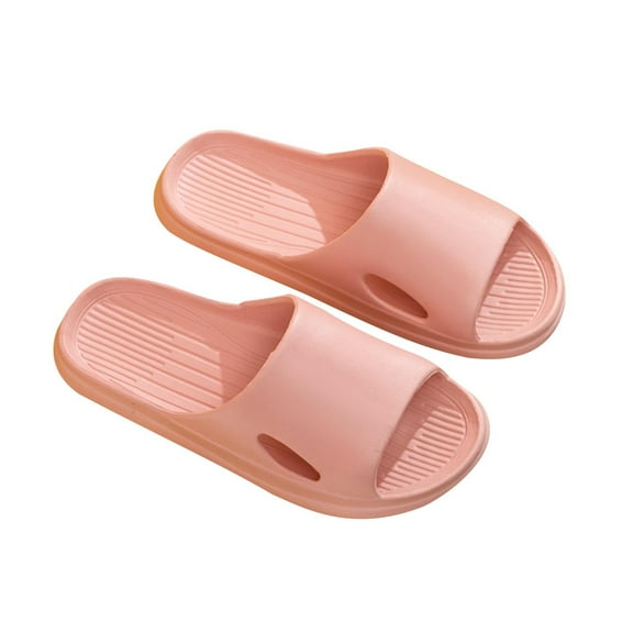 FRSASU Slippers Non-slip soft bottom bathroom household lightweight slippers Non-slip soft bottom bathroom household lightweight slippers Pink 7.5(40-41)