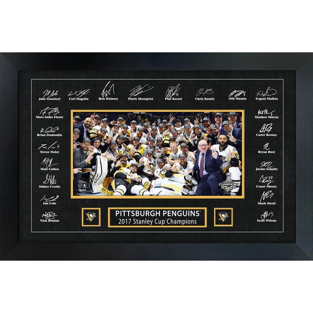Pittsburgh Penguins Cadre Signature Réplique de la Coupe Stanley 2017