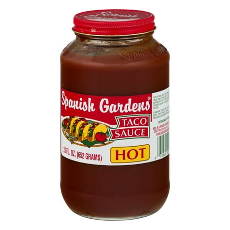 (2 Pack) Spanish Gardens Taco Sauce Hot, 23.0 FL (Best Hot Sauce For Tacos)