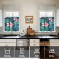 thumbnail image 4 of Tropical Leaves 3-Piece Kitchen Curtains Set Kitchen Curtains Sets with Valance for Windows Rod Pocket Machine Washable Kitchen Decor Decorations (54"x18"+2x27.5"x24"), 4 of 6