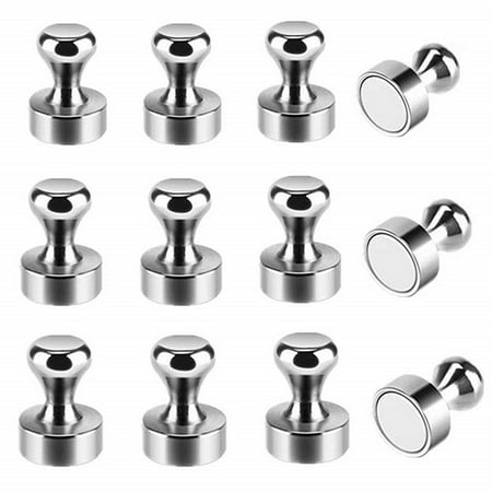 

FTjfrsbc Nickel Magnetic Push Pins Portable Durable Magnets Hooks Hanger for Office