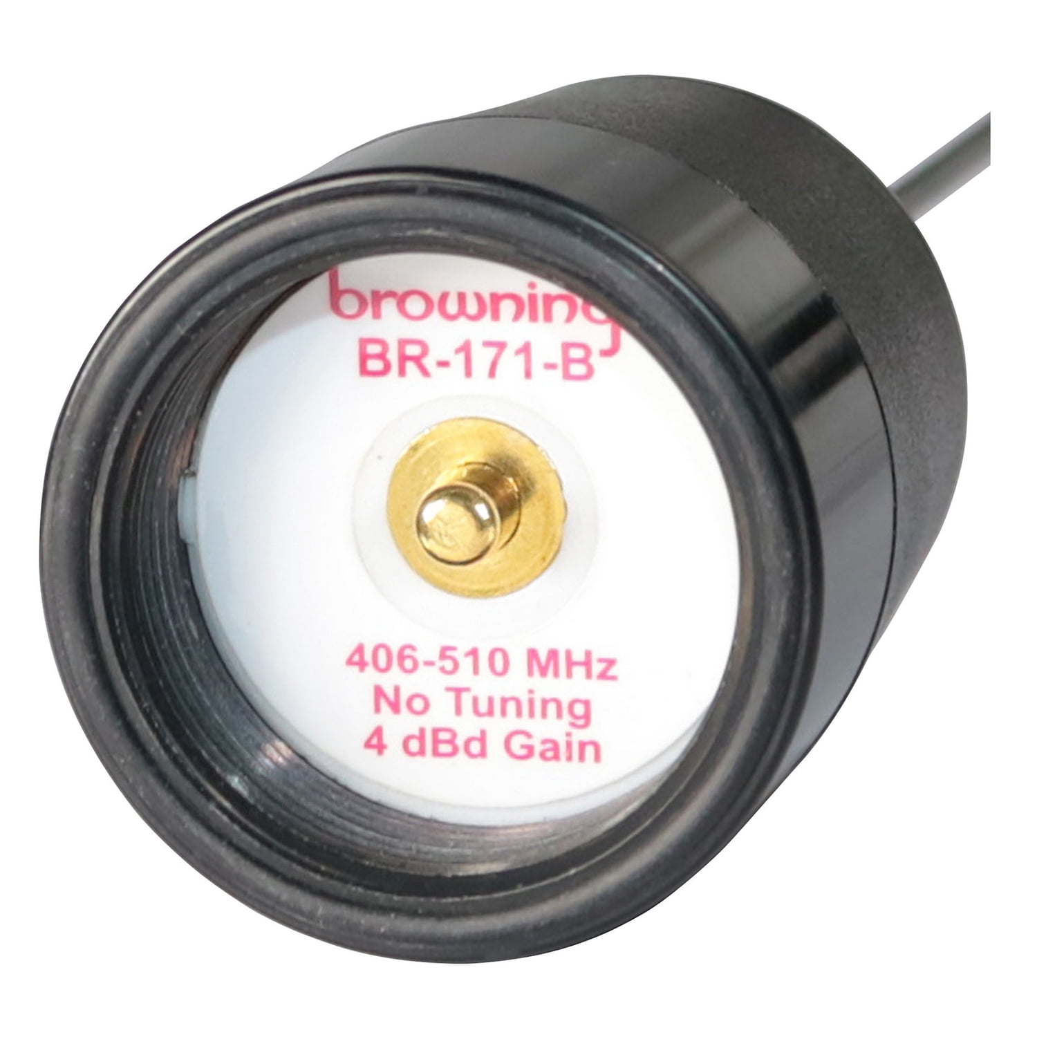 Browning 406 MHz to 510 MHz UHF 4-dBd Gain Pre-Tuned Wideband NMO Antenna, BR-171-B