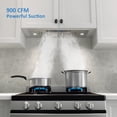 thumbnail image 3 of IKTCH Hotte de Cuisine Intégrée/insert 36 Pouces 900 CFM, Conduit Convertible Sans Conduit, Hotte de Cuisine en Acier Inoxydable avec 4 Vitesses de Détection de Gestes et Panneau de Contrôle Tactile, 3 of 6