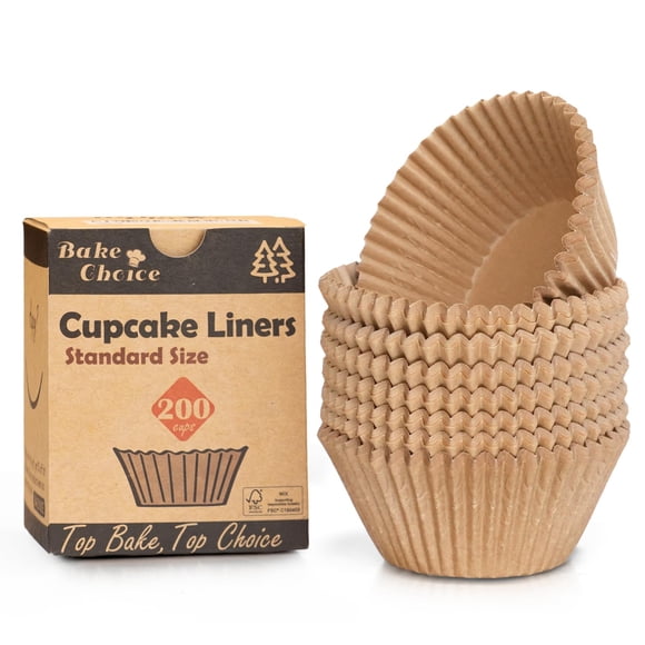 Cápsulas para cupcakes Bake Choice 200 piezas antiadherentes 5 cm