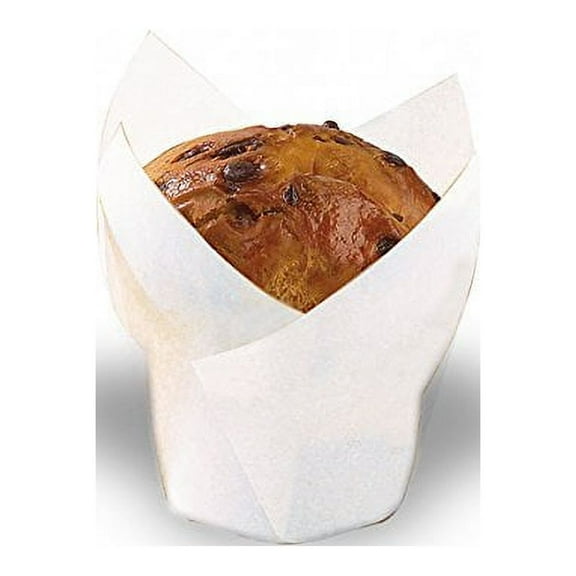 Small White Tulip Silicone Baking Cup 3oz - 100 Pcs Pack