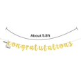thumbnail image 4 of 3 Pieces 2024 Gold Congratulations Graduation Banner Triangle Flag Banner Vintage Sequin Congratulations Banner Pennant for Wedding Baby Shower Graduation, 4 of 5