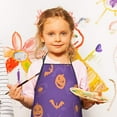 thumbnail image 3 of Halloween Spider Bat Pattern Kids Aprons for Girls and Boys,Adjustable Neck Strap Toddler Aprons for Kids Cooking Baking, 3 of 7