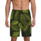 thumbnail image 1 of Balery Tropical Palm Leaves Fern Leaf Pantalones cortos de pijama de punto de algodón para hombre con cinturilla y bolsillos-Large, 1 of 6