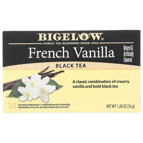 Bigelow Tea Black Tea French Vanilla - 20 Tea Bags Pack of 3