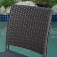 thumbnail image 4 of Jopath 29" Set of 2 Outdoor PE Rattan Armless Barstool for Garden Outdoor Patio Deck Balcony Dark Brown, 4 of 9