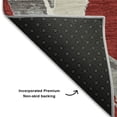 thumbnail image 5 of Addison Rugs Mayfield Premium Machine Washable Transitional Circles Red Rectangle Rug, 8' x 10', 5 of 6