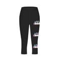 thumbnail image 4 of qelini Easter Leggings for Women Plus Size Casual Capris Pants Bunny Print Ankle Pants Yoga Leggings, 4 of 4