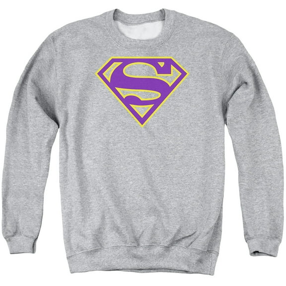 Superman - Purple &Amp; Gold Shield - Crewneck Sweatshirt - XX-Large