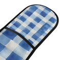 thumbnail image 4 of Yayeee Double Oven Mitt Kitchen Heat Resistant Baking 35" x7" Quilted Glove, Blue Plain, 4 of 6