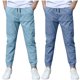 thumbnail image 1 of Odeerbi 2 Pack Boys Summer Cotton Linen Jogger Pants Casual Lightweight Elastic Waist Drawstring Sweatpants Para 3-13 Años, 1 of 9
