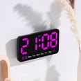 thumbnail image 4 of Qonioi Large Screen Wall Clock, Voice Control Multifunctional Alarm Clock, Temperature Display Living Room Clock, Digital Wall Timepiece, 4 of 6