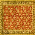 thumbnail image 1 of Ahgly Company Machine Washable Indoor Square Persian Yellow Traditional Area Rugs, 7' Square, 1 of 4