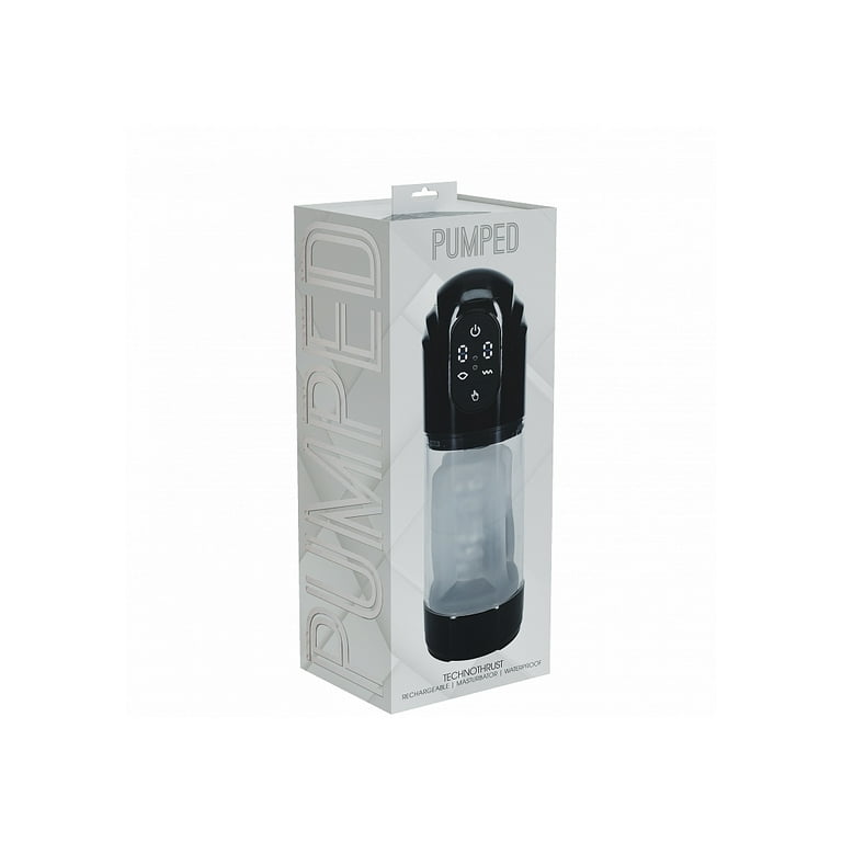 Pumped TechnoThrust 10 Function Automatic Masturbator for Men, Black