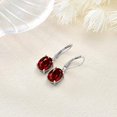 thumbnail image 3 of CACA LADY Women's Gemstone Drop Earrings 925 Sterling Silver Round Lever Earrings Birthstone Jewelry Gifts For Women, 3 of 5