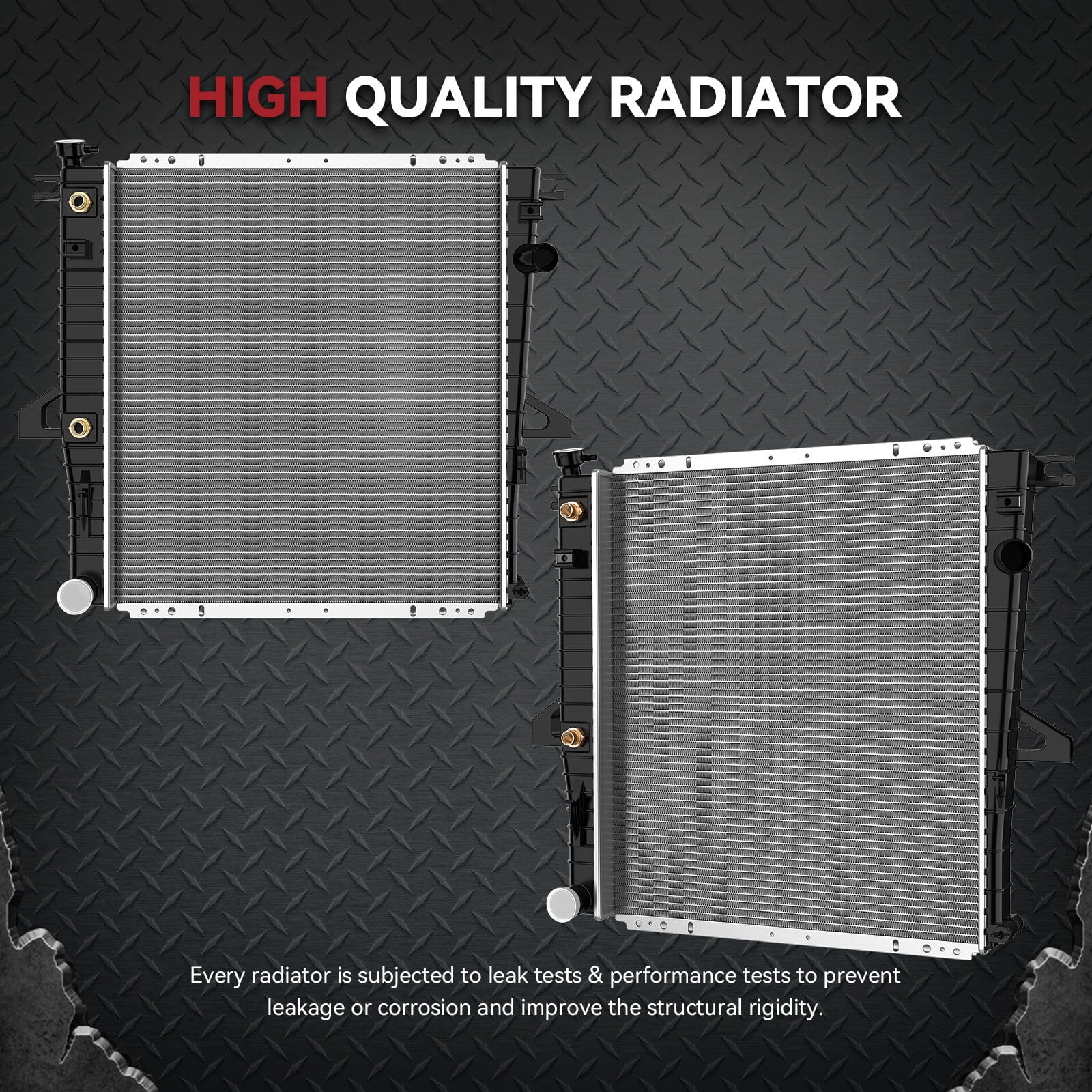 LEDKINGDOMUS Radiator Complete Radiator Compatible with 1998 - 2006 2007 2008 2009 2010 2011 Ford Ranger 3.0L 4.0L DWRD1014 CU2173