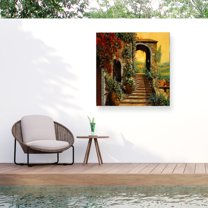 Guido Borelli 'Le Scale' Outdoor Canvas 35x35
