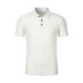 thumbnail image 4 of Blusa y camisa de manga corta con cuello vuelto para hombre, de moda, de color liso, con botones, cuello vuelto, camisa de manga corta con cuello vuelto, blusa para hombre, abrigo de poliéster, 4 of 9