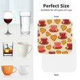 thumbnail image 6 of Rateoe Cups of Tea Drawing Drink Coasters Set of 4 Leather Coasters Spill Protection for Table Desk,Durable and Non Slip Leather Coaster ,4 Inches Drink Mats-Square, 6 of 6