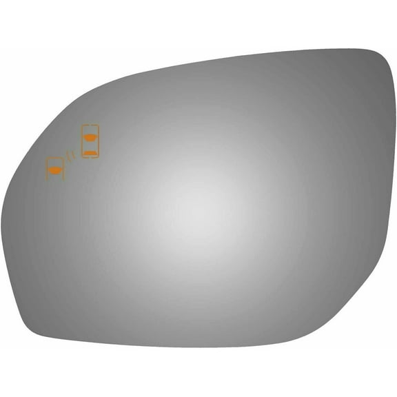 Flat Driver Side Replacement Mirror Glass Fits 2016-2019 Hyundai Santa Fe W/O Baking Plate