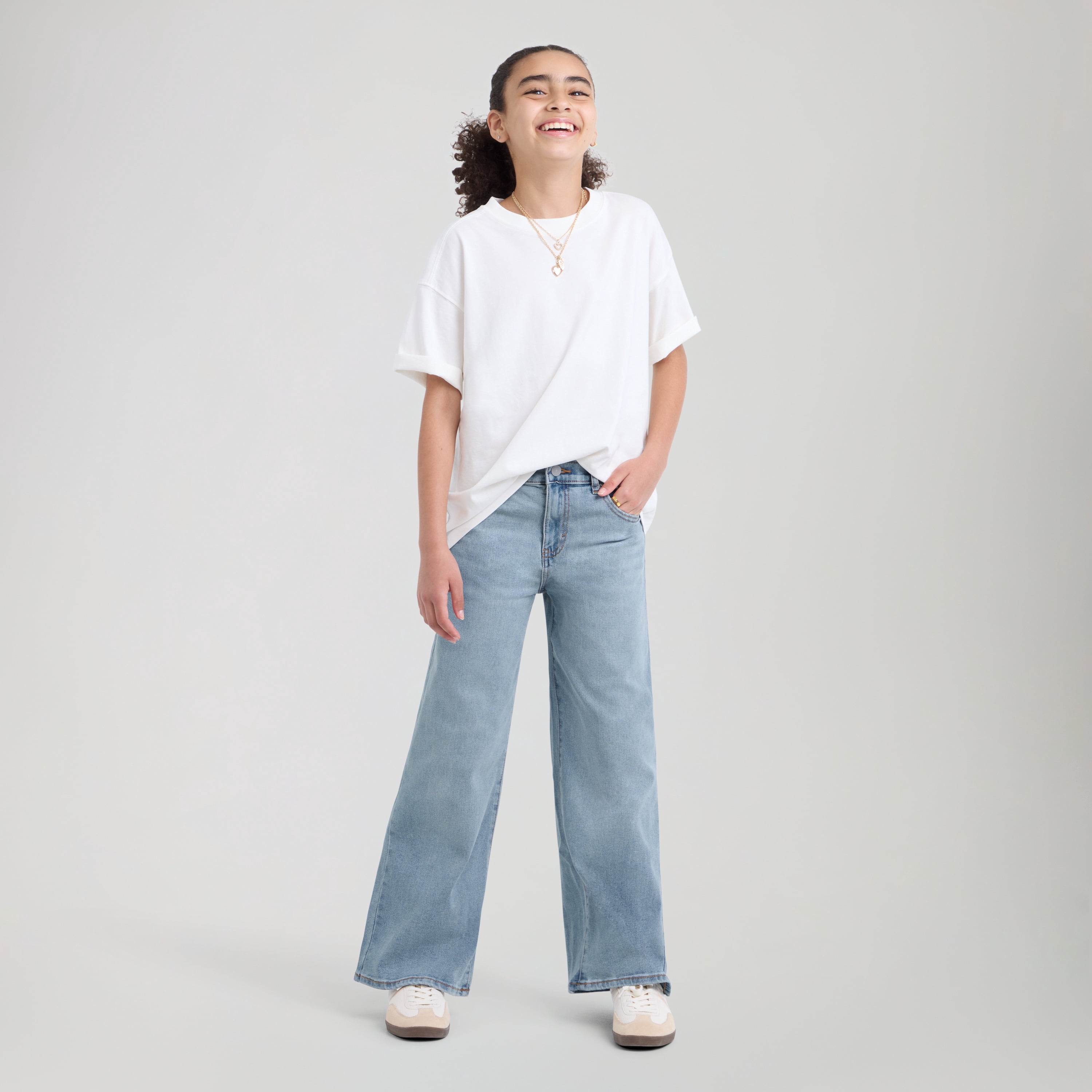 Levi Girls Wide Leg Denim Jean, Sizes 7-16