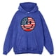 thumbnail image 2 of Sudadera con capucha retro desgastada con cara sonriente de la bandera estadounidense para hombre, ropa de moda, sudadera de hip hop, 100 % algodón con capucha, 2 of 4
