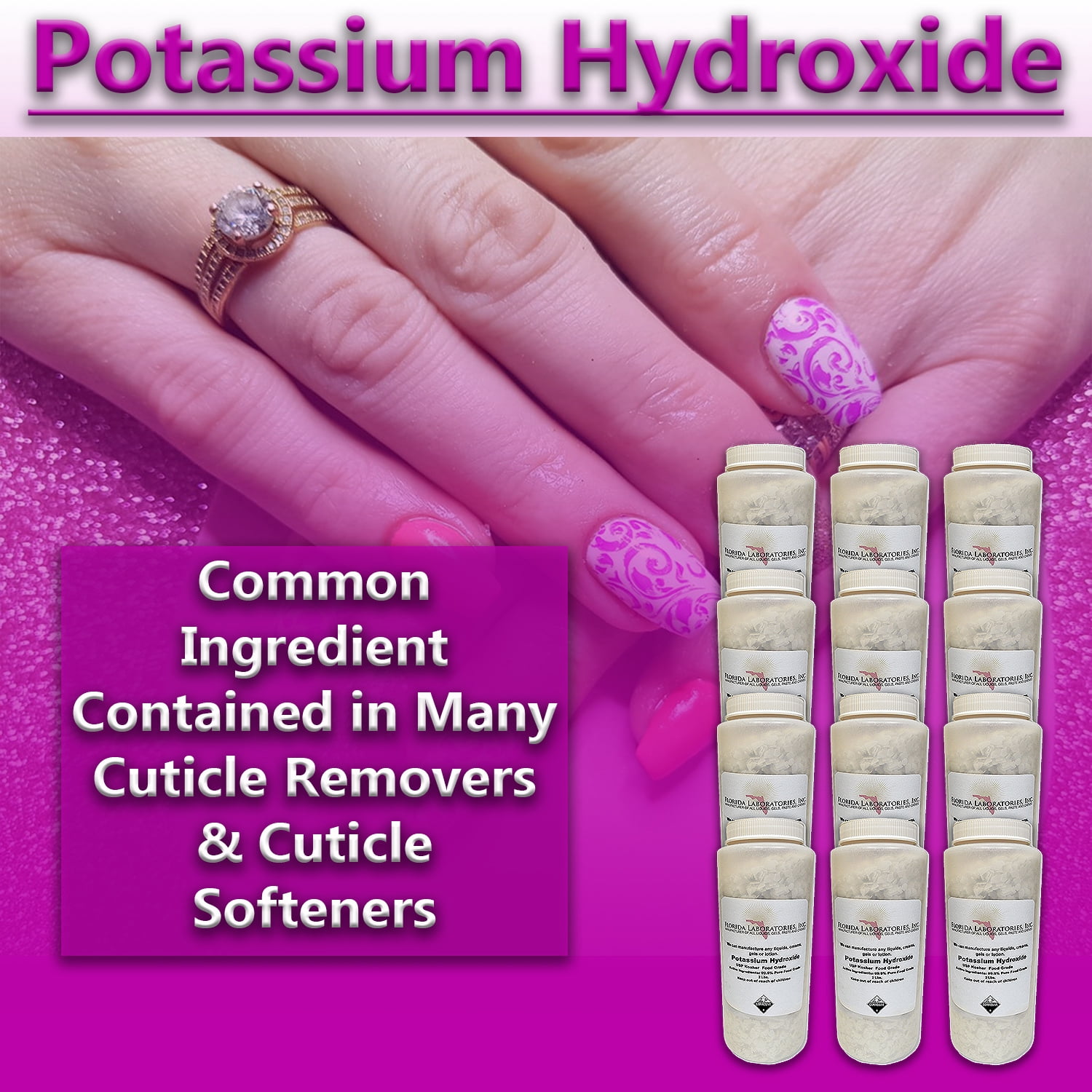 Potassium Hydroxide (KOH),90% pure, Caustic Potash, Organic Soap making 24 Lbs (Pounds)