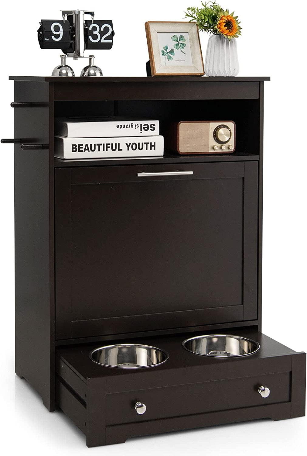 NDKSMJSER Large Pet Feeder Station, Dog Food Storage with