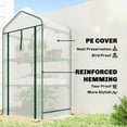 thumbnail image 3 of Outsunny 3 Tier Mini Greenhouse with Screen Roof, 27.6" x 19.7" x 50", Portable Small Greenhouse with High Strength PE Cover, White, 3 of 6