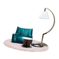 thumbnail image 3 of Juego de muebles para casa de muñecas a escala 1/12, accesorios para casa de muñecas, juego de simulación creativo, mini sofá, lámpara de pie, mesa de, 3 of 10