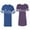 Men Royal / Women Purple, variant on Daddy Mommy Since 2017 Unisex Couple Matching Cotton Jersey style T-Shirt Contrasting stripes on sleeves (Men Royal / Women Purple) (Men M / Women L)