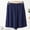 Navy, variant on yillto Women Plus Size Shorts Elastic Waist Lightweight Wide Leg Lounge Short Pant Bottoms with Pocket