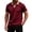 Wine, variant on OIOLOYJM Men's Casual Short Sleeve Cable Knit Texture Polo Shirts Cotton Stretch V Neck Johnny Collared Tee Summer Vacation Travel Beach Lounge Golf Shirts Beige L
