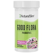 NaturalSlim Good Flora Probiotic Supplement for Digestive Health - 60 Capsules