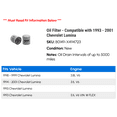 thumbnail image 2 of Oil Filter - Compatible with 1993 - 2001 Chevy Lumina 1994 1995 1996 1997 1998 1999 2000, 2 of 2