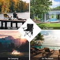 thumbnail image 5 of Silla de Camping KINGCAMP Plegable para Adultos Negro 220lbs, 5 of 5