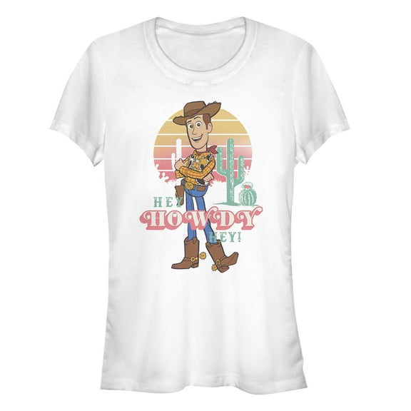 Junior's Toy Story Hey Woody Graphic Tee White X Large