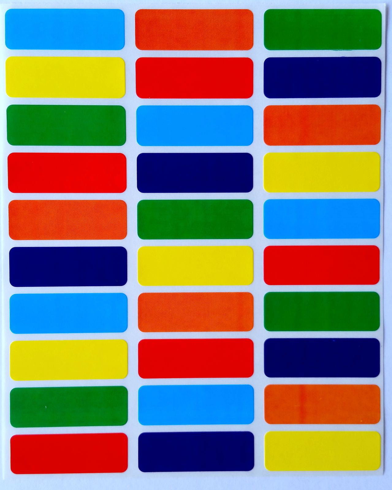 Semi-Gloss Finish 1000 Stickersrsrs.5 Inch Square 1/2 Bright White Square Color Coding Labels on a Roll