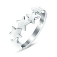 thumbnail image 3 of Stars Sideways Plain Ring Oxidized Band Solid 925 Sterling Silver Size 7, 3 of 6