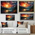 thumbnail image 4 of Designart "Horizon Aglow With Colorful Sunset" Hot Air Balloon Floater Framed Canvas Prints, 4 of 5