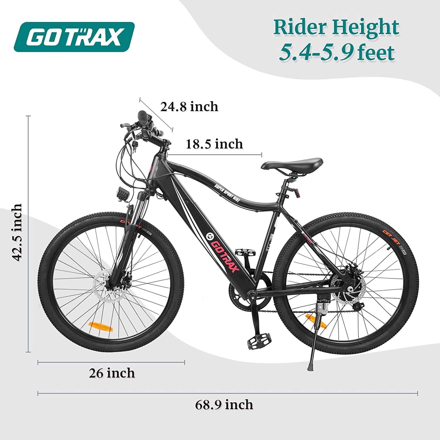 GOTRAX Emerge 26inch Electric Bike with 
