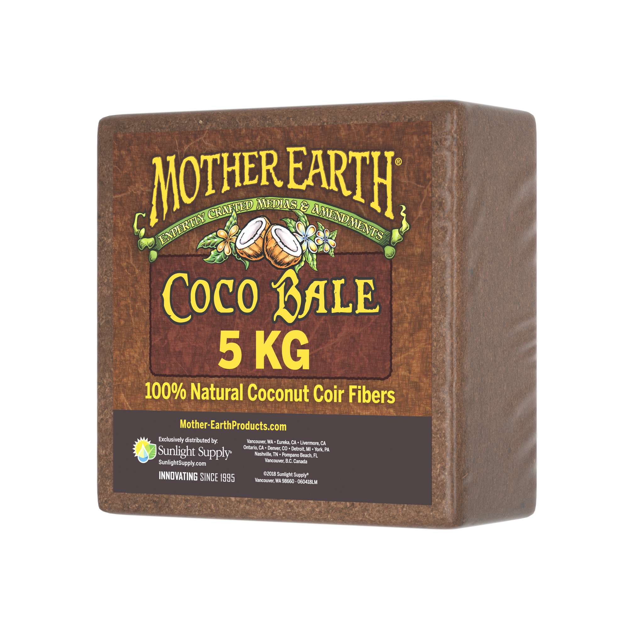 Mother Earth Coco Bale 5 kg, 100% Coconut Coir Fibers - image 5 of 8