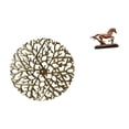 thumbnail image 1 of Estatua De Caballo De Hierro Forjado Estilo Rústico Escénico, Placa Colgante 3D, Figura Artística Coleccionable, Adorno Para Escritorio De Oficina, Sala De Estar, Estantería, Decoración, 1 of 8